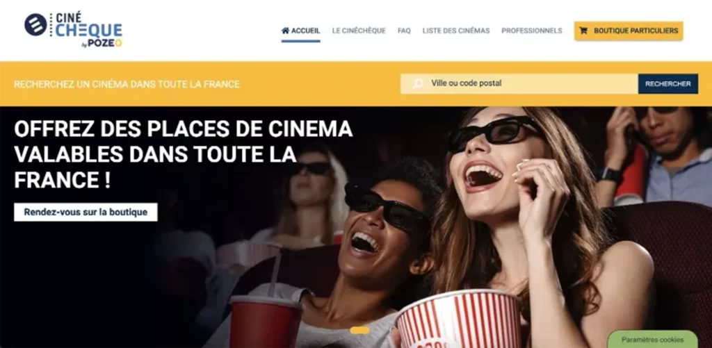 Pozeo espaces beneficiaire cinema cinecheque