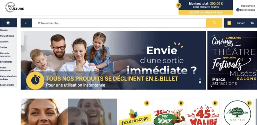 Pozeo espaces beneficiaire tous les cheques cadeaux pozculture