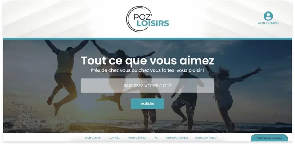 Pozeo espaces beneficiaire tous les cheques cadeaux pozloisirs