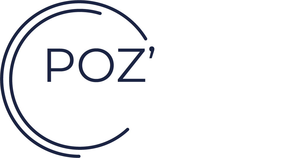 Logo Poz'Culture, chèque culture blanc