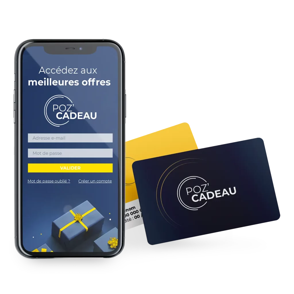 Pozeo carte cadeau visuel mockup Pozcadeau